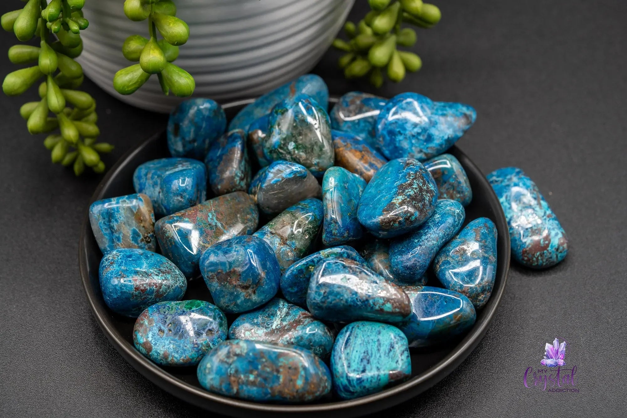 Shattuckite Tumble Stone 20-30mm - Clarity & Insight - My Crystal Addiction