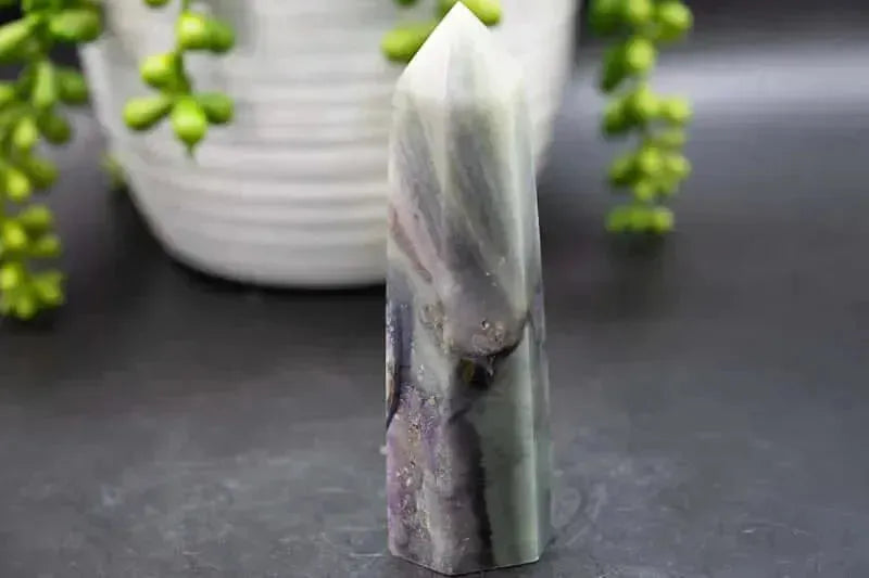 Silky Fluorite Tower - 4" - My Crystal Addiction