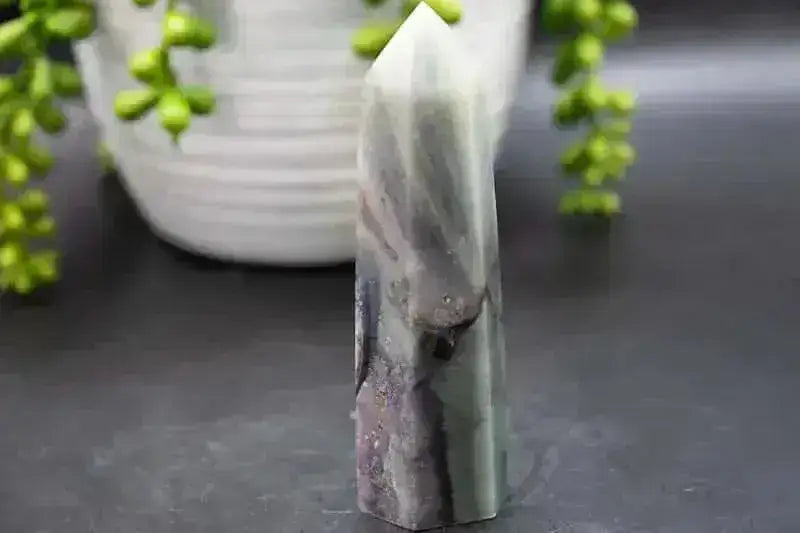Silky Fluorite Tower - 4" - My Crystal Addiction