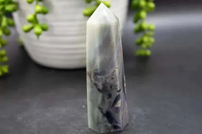Silky Fluorite Tower - 4" - My Crystal Addiction