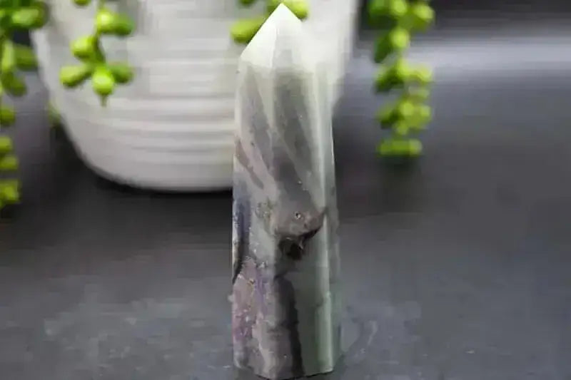 Silky Fluorite Tower - 4" - My Crystal Addiction