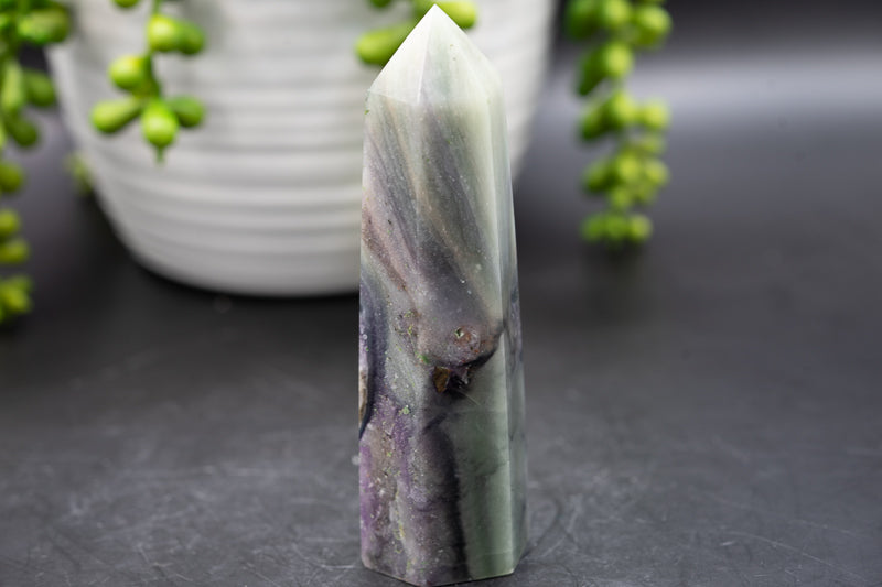 Silky Fluorite Tower - Third Eye Chakra - My Crystal Addiction