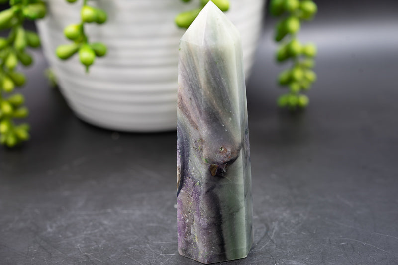 Silky Fluorite Tower - Third Eye Chakra - My Crystal Addiction