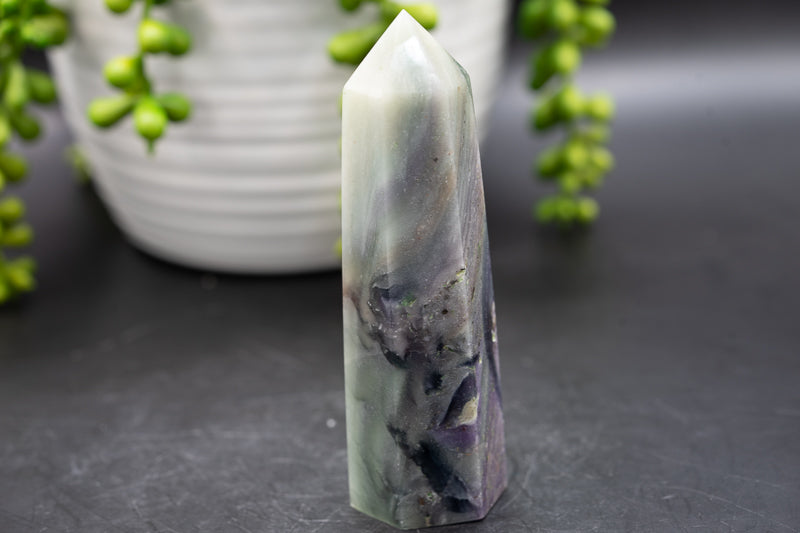 Silky Fluorite Tower - Third Eye Chakra - My Crystal Addiction