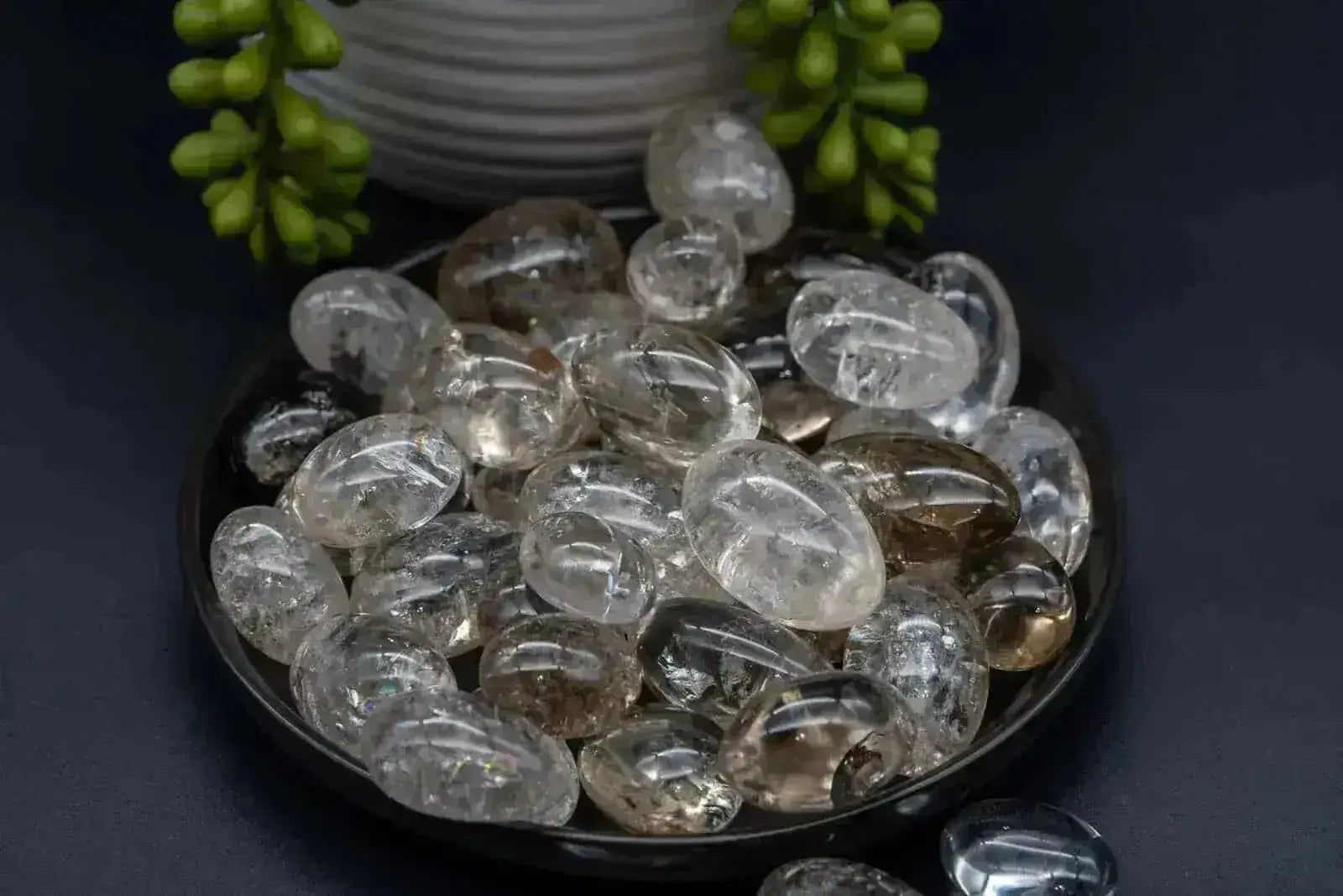 Smoky Rainbow Quartz Tumbles - Grounding & Protection Crystal - My Crystal Addiction