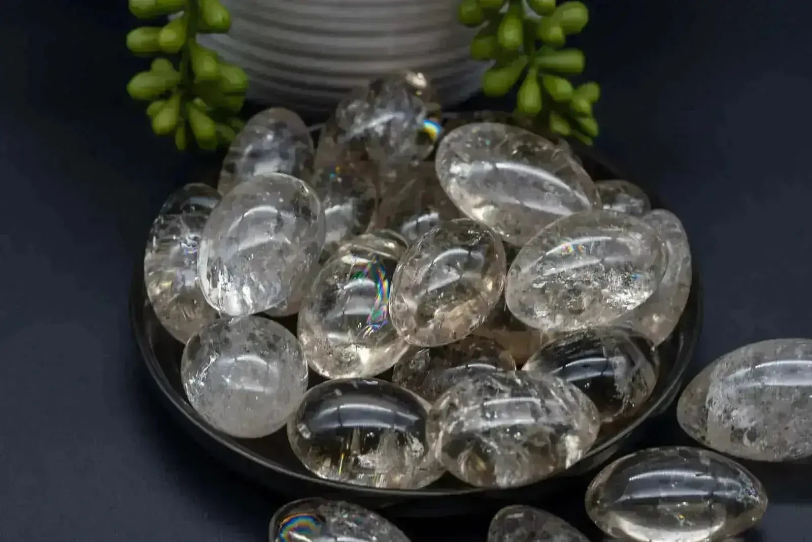 Smoky Rainbow Quartz Tumbles - Grounding & Protection Crystal - My Crystal Addiction