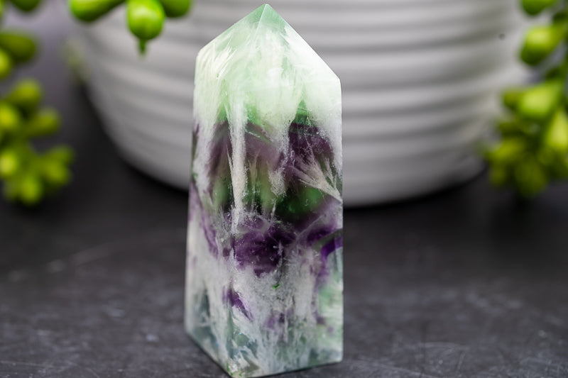 Snowflake Fluorite Tower - Third Eye Chakra - My Crystal Addiction
