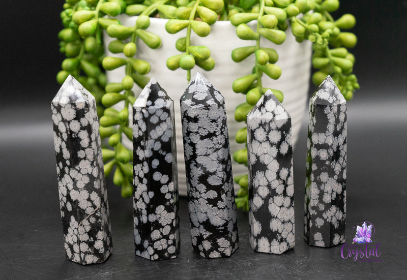 Snowflake Obsidian Tower - Root Chakra - My Crystal Addiction
