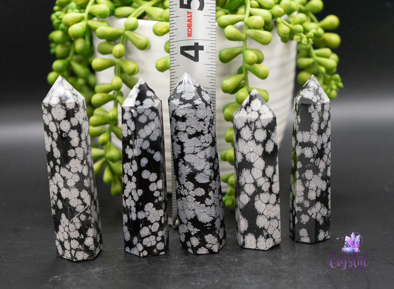 Snowflake Obsidian Tower - Root Chakra - My Crystal Addiction