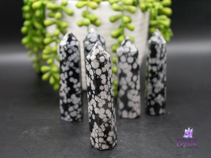 Snowflake Obsidian Tower - Root Chakra - My Crystal Addiction