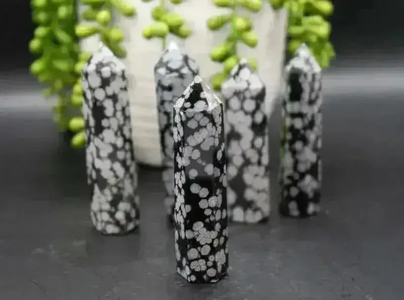Snowflake Obsidian Tower - Root Chakra - My Crystal Addiction