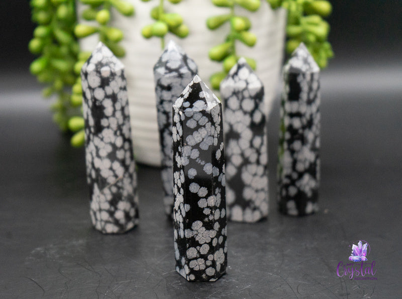 Snowflake Obsidian Tower - Root Chakra - My Crystal Addiction