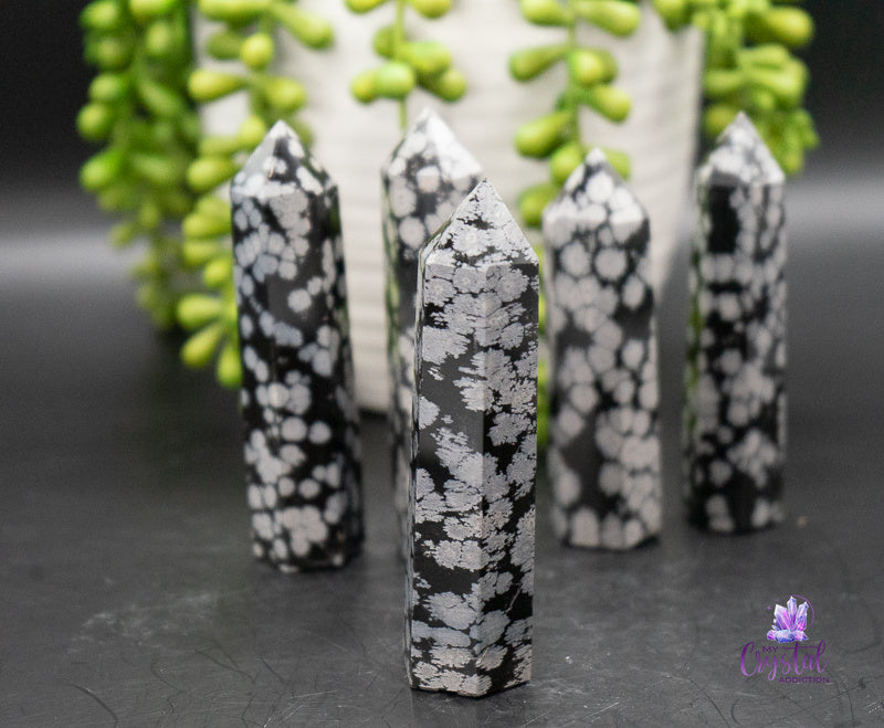 Snowflake Obsidian Tower - Root Chakra - My Crystal Addiction