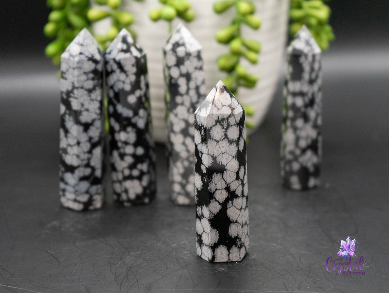 Snowflake Obsidian Tower - Root Chakra - My Crystal Addiction