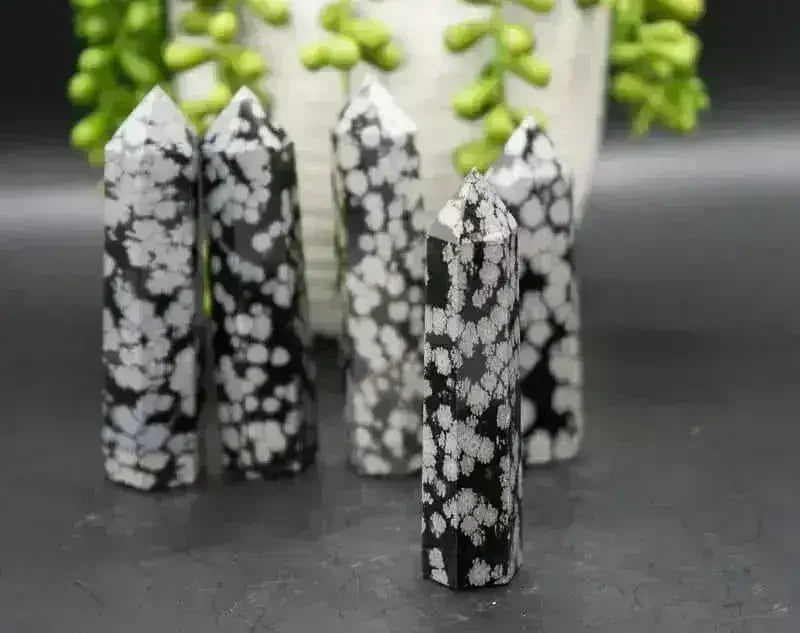Snowflake Obsidian Tower - Root Chakra - My Crystal Addiction