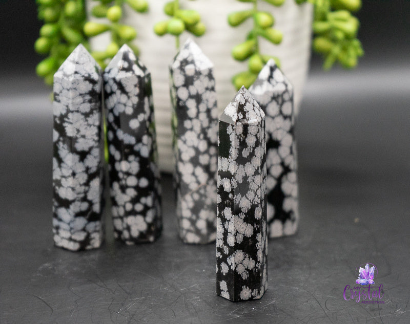 Snowflake Obsidian Tower - Root Chakra - My Crystal Addiction
