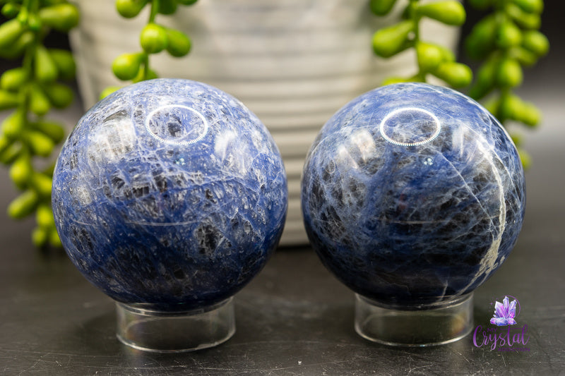 Sodalite Sphere - Throat Chakra - My Crystal Addiction