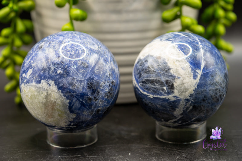 Sodalite Sphere - Throat Chakra - My Crystal Addiction