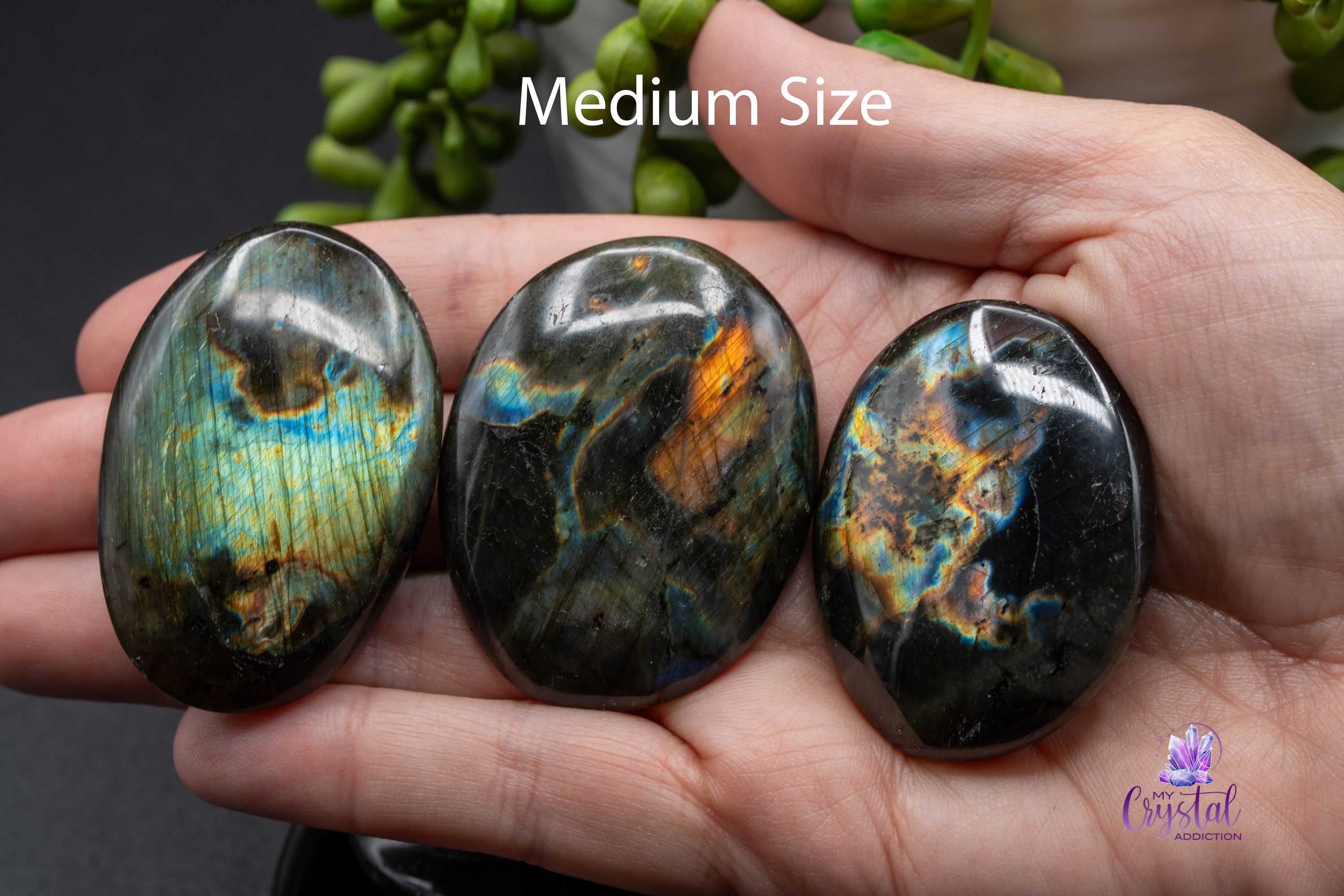 Spectrolite Palm Stone - My Crystal Addiction