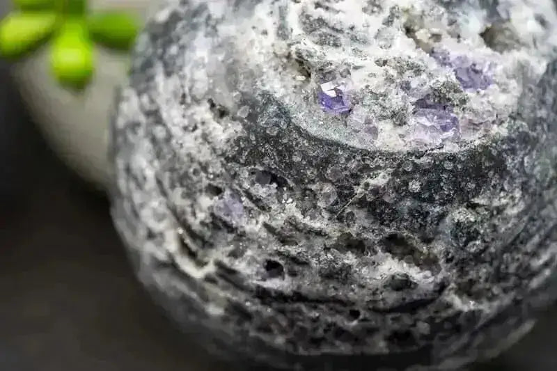 Sphalerite Sphere - Druzy w/Purple Fluorite Inclusions - 3" - My Crystal Addiction