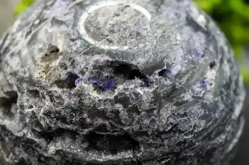Sphalerite Sphere - Druzy w/Purple Fluorite Inclusions - 4.5" - My Crystal Addiction