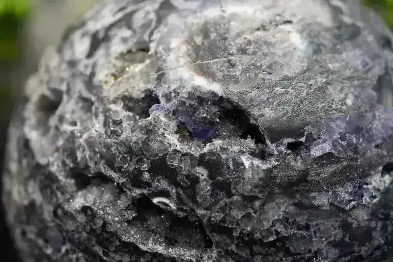 Sphalerite Sphere - Druzy w/Purple Fluorite Inclusions - 4.5" - My Crystal Addiction