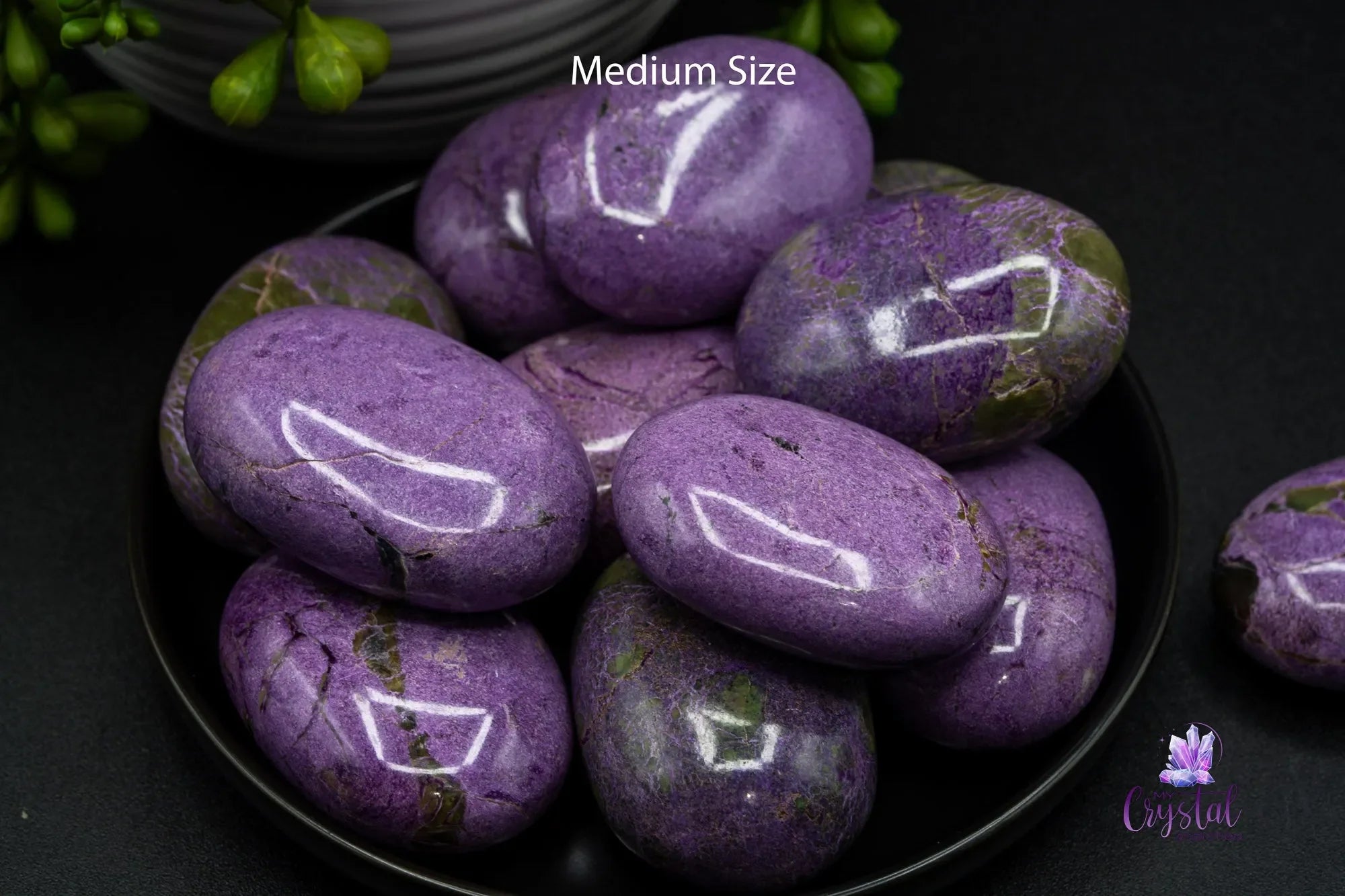 Stichtite Atlantasite Palmstone in Rare More Purple Shade - My Crystal Addiction