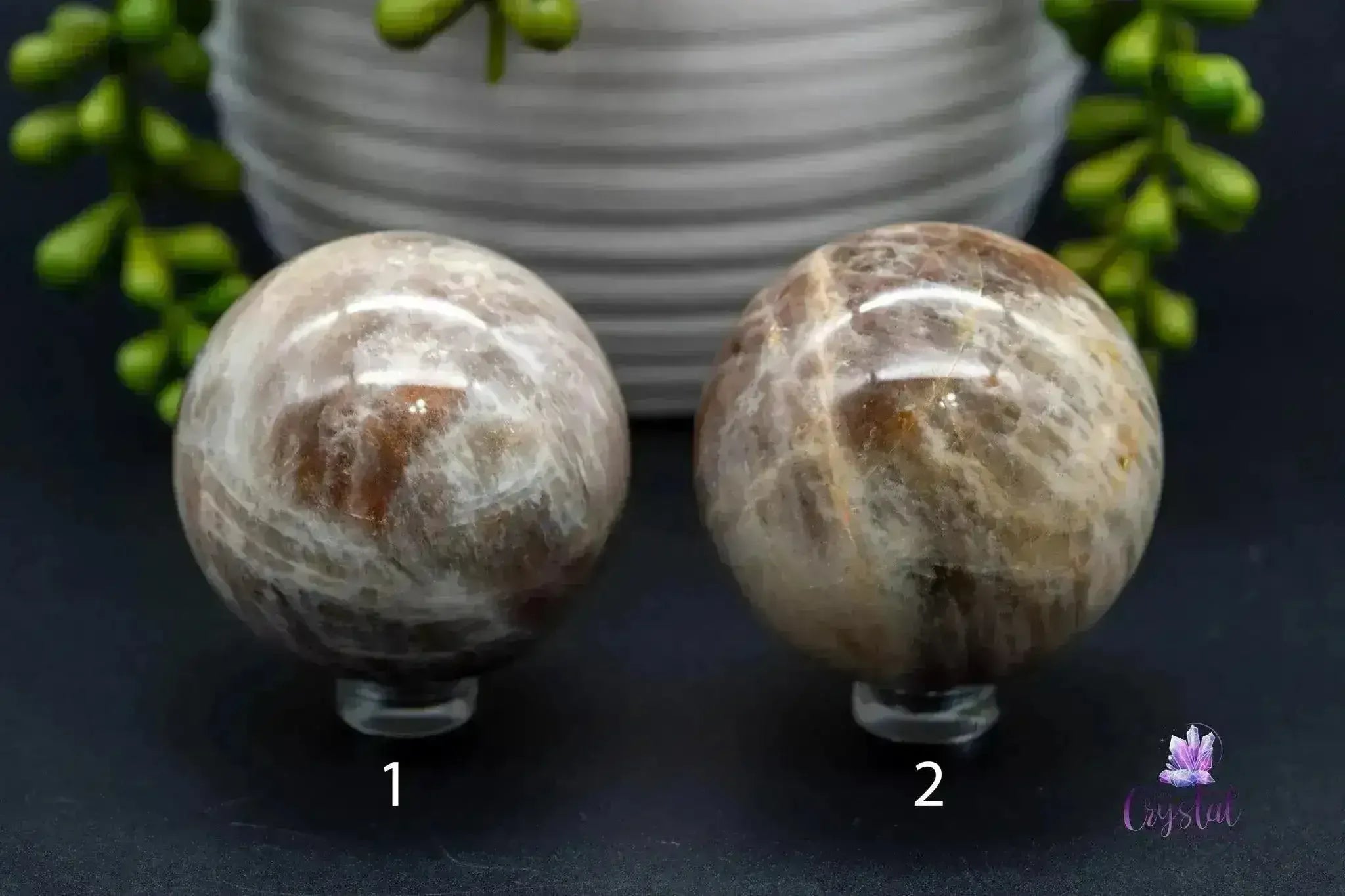 Sunstone Moonstone Sphere - 1.9"-2.1"/50mm-55mm - My Crystal Addiction