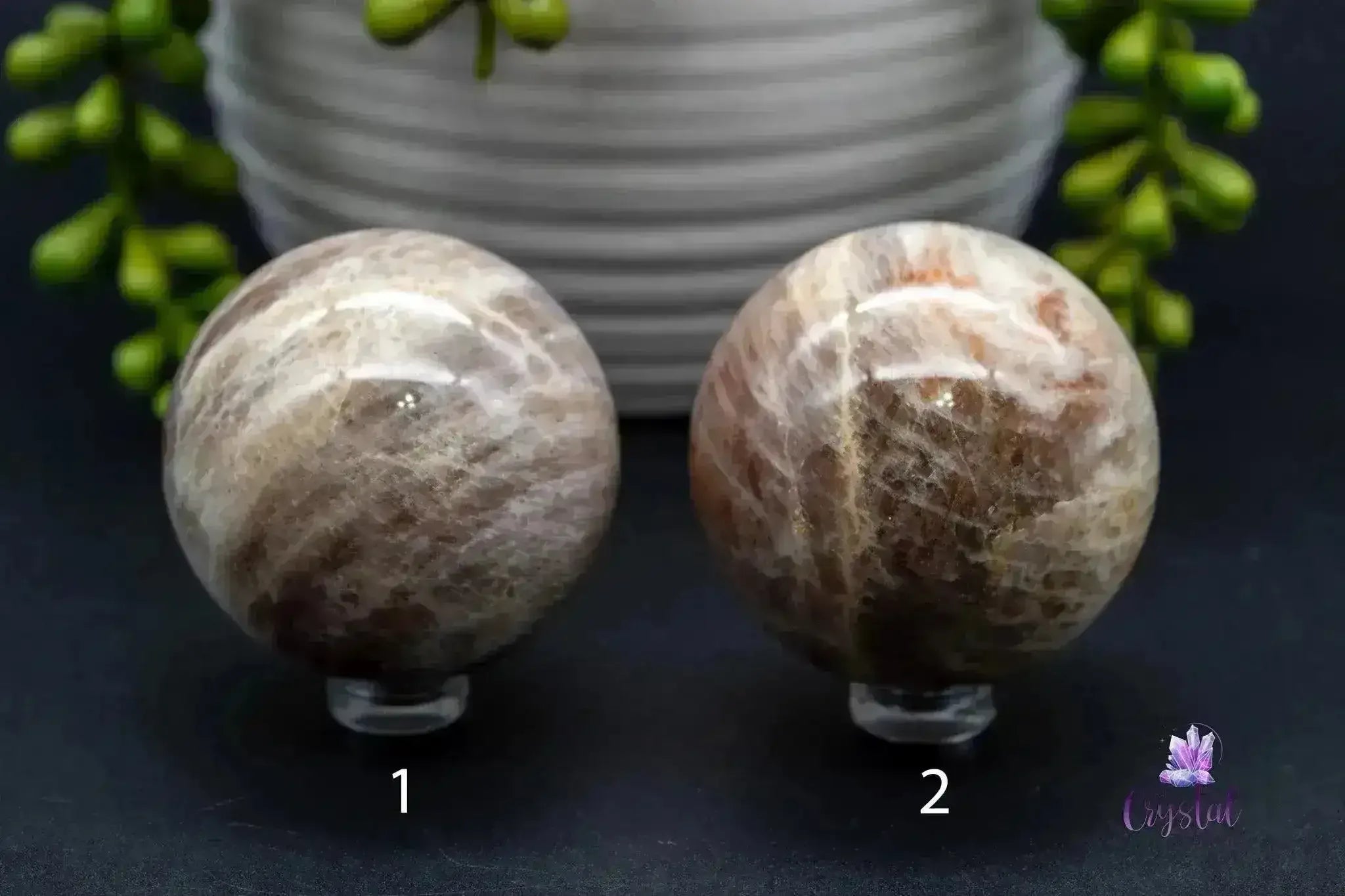 Sunstone Moonstone Sphere - 1.9"-2.1"/50mm-55mm - My Crystal Addiction