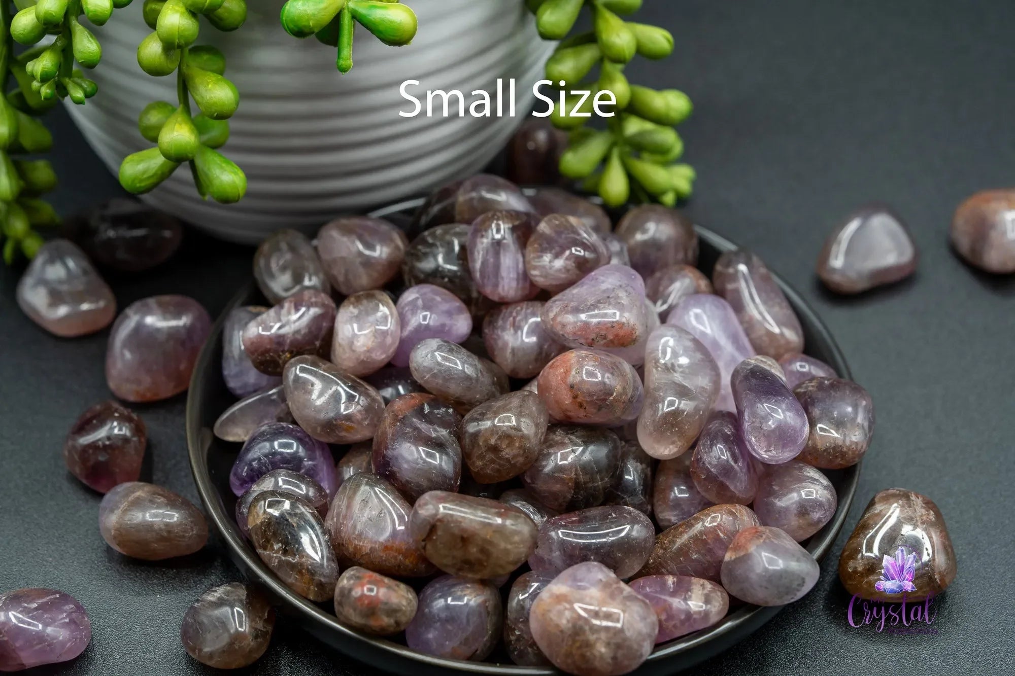Super Seven Tumbled - Polished Amethyst Cacoxenite Stone - My Crystal Addiction
