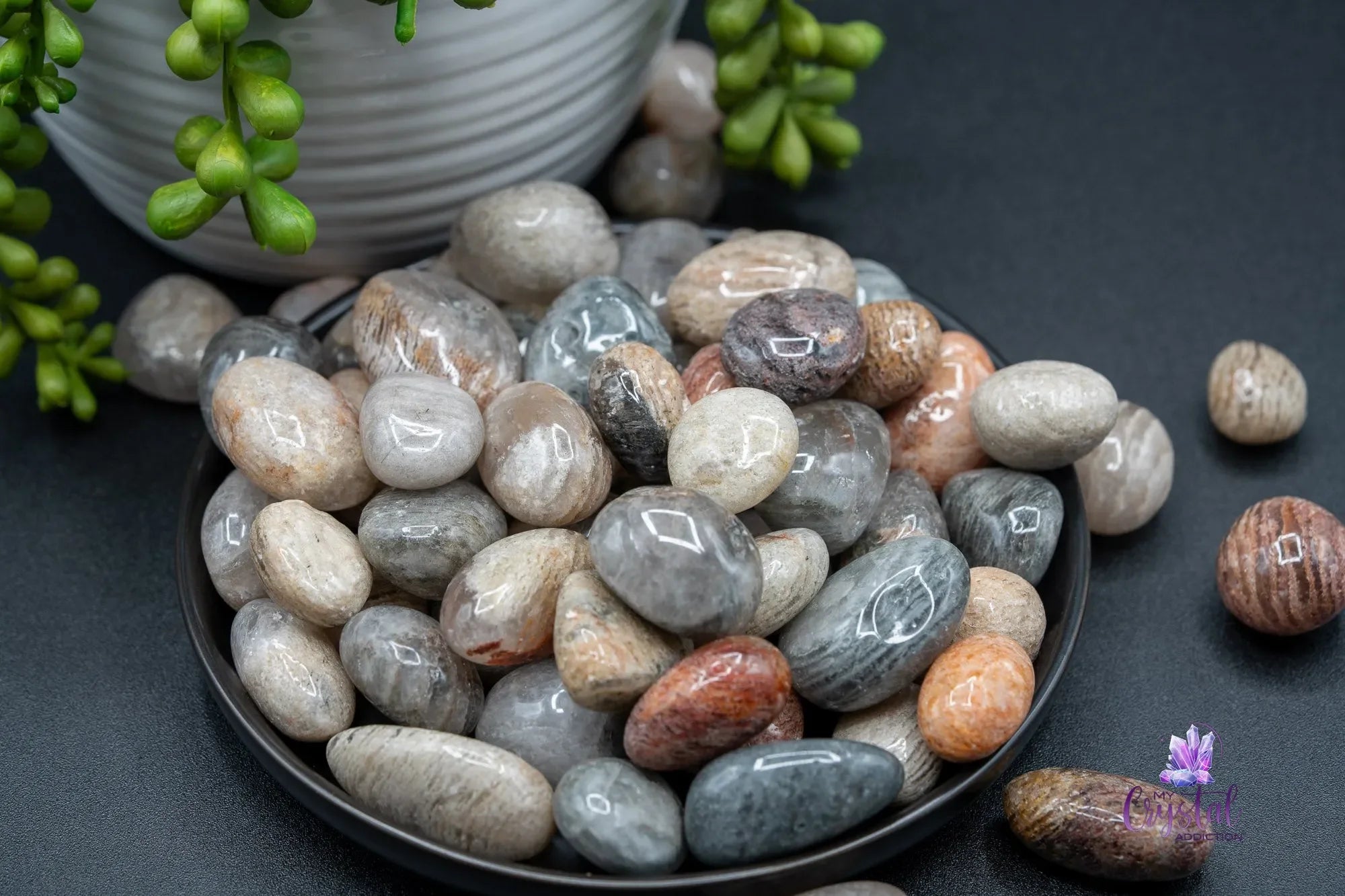 Thousand Layer Crystal Tumble Stone - Healing & Spiritual Growth - My Crystal Addiction