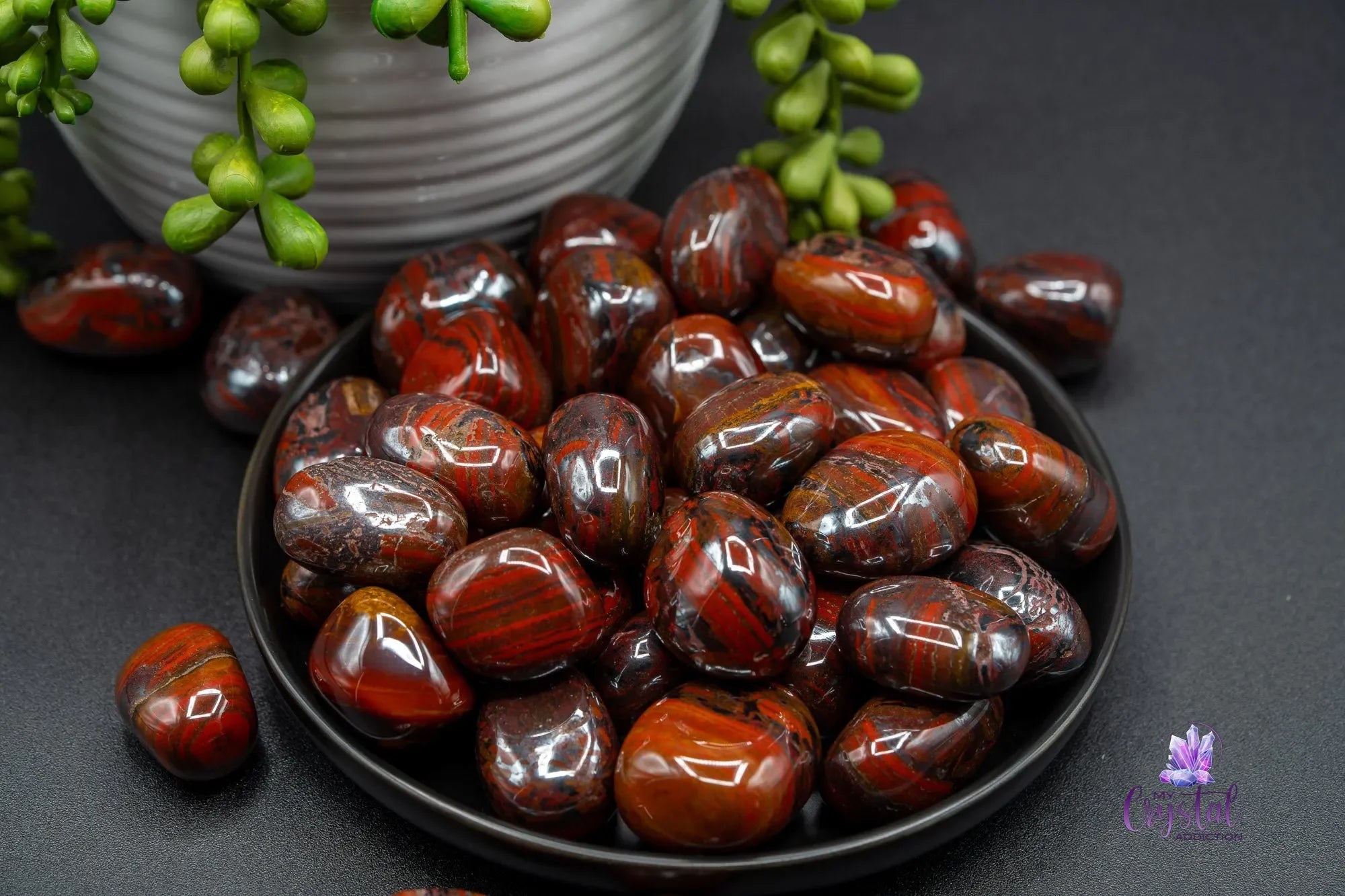 Tiger Iron Tumble Stone - Strength, Focus & Protection - My Crystal Addiction