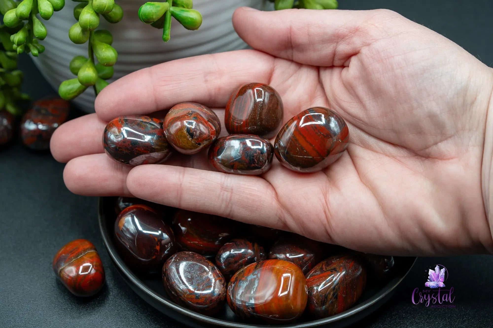 Tiger Iron Tumble Stone - Strength, Focus & Protection - My Crystal Addiction