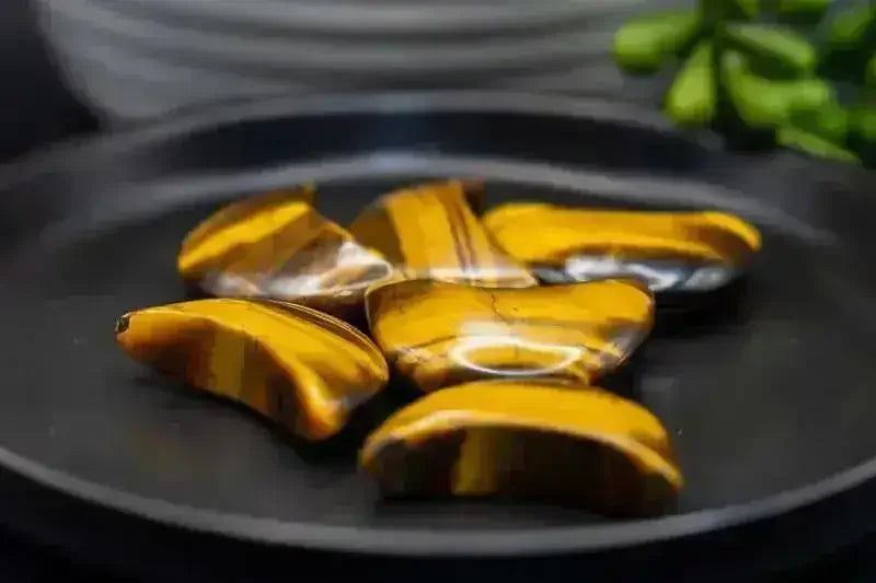 Tiger's Eye Moon Carving - Solar Plexus Chakra - My Crystal Addiction