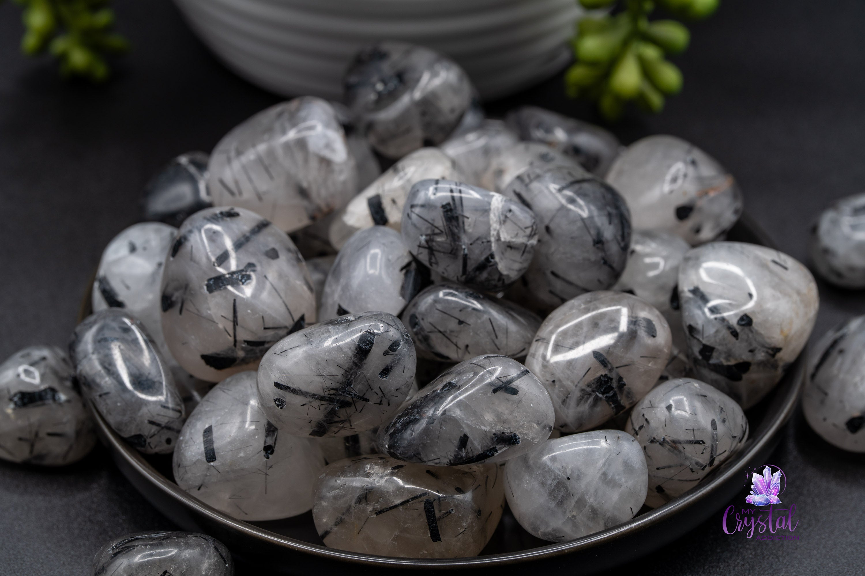 Tourmaline Quartz Tumble - My Crystal Addiction