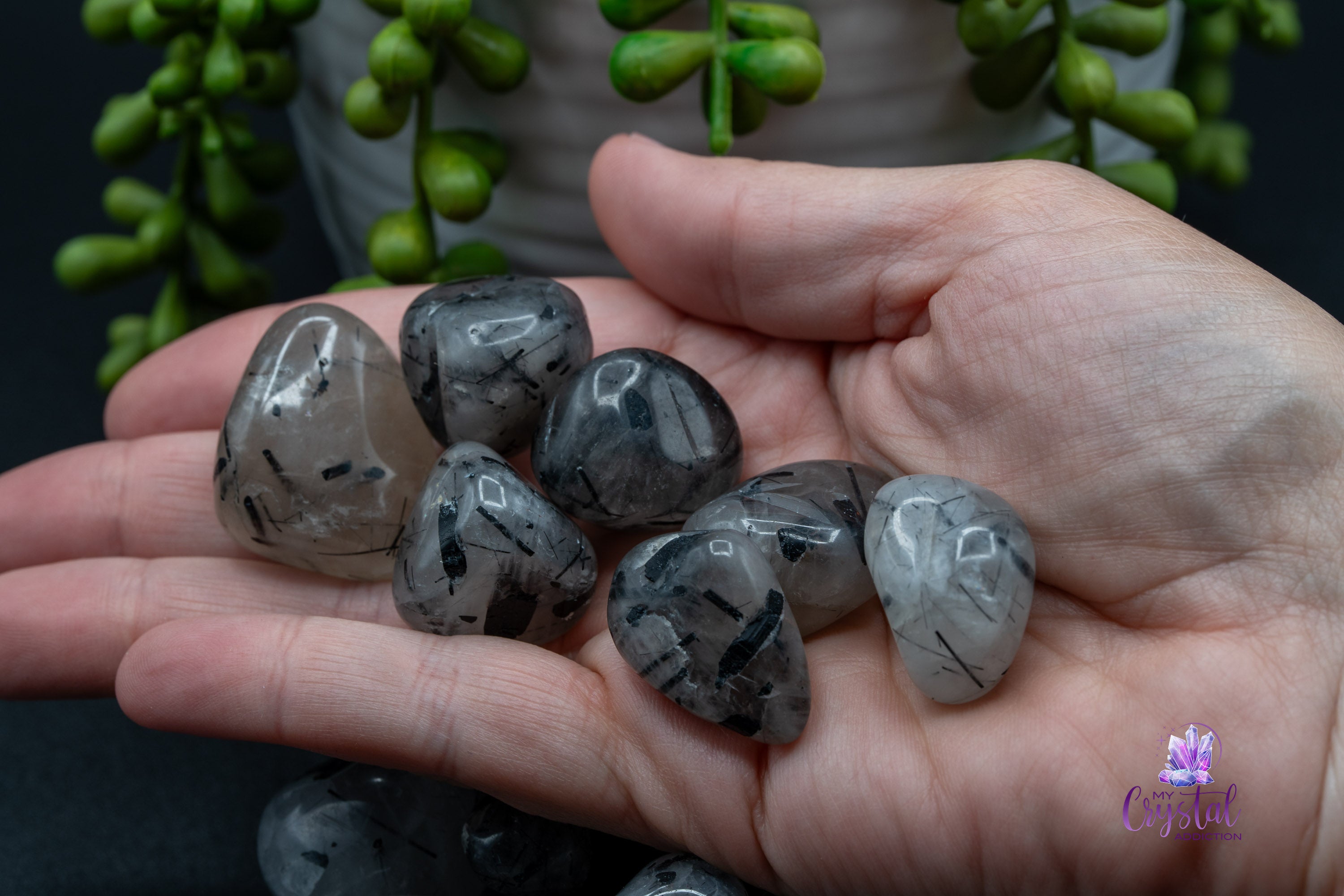 Tourmaline Quartz Tumble - My Crystal Addiction