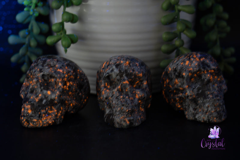 Yooperlite Skull Carving - Throat Chakra - My Crystal Addiction