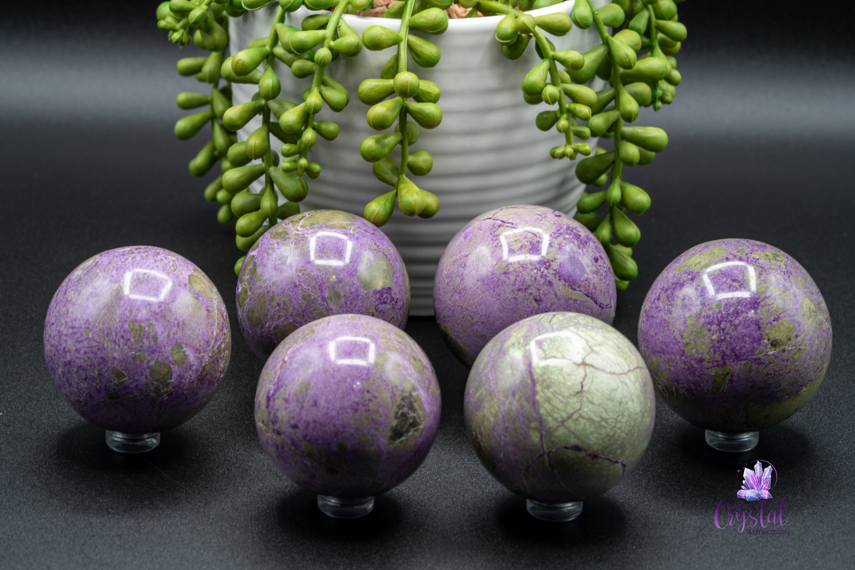 Stichtite | Atlantasite Sphere - My Crystal Addiction