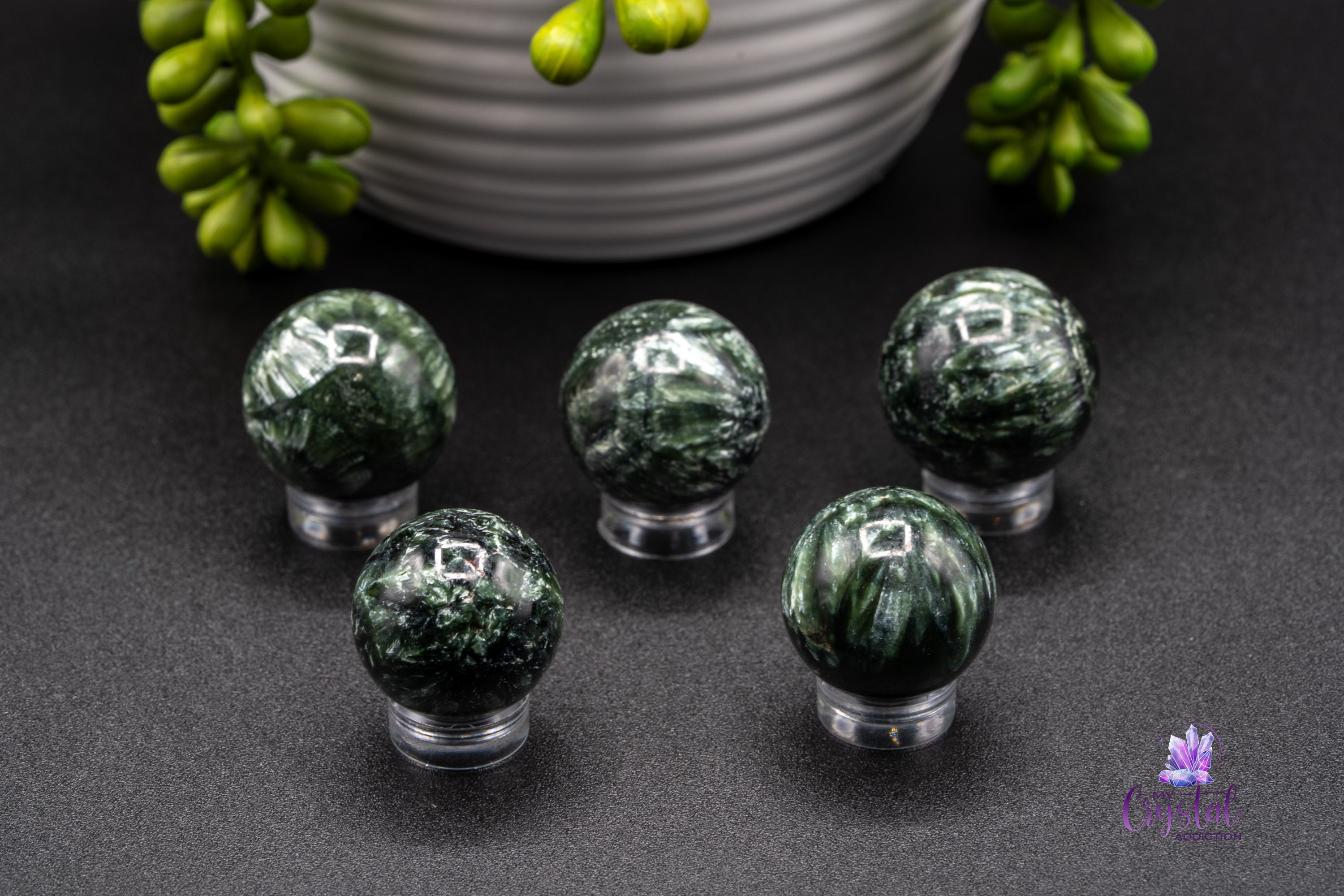 Seraphinite Mini Sphere - My Crystal Addiction