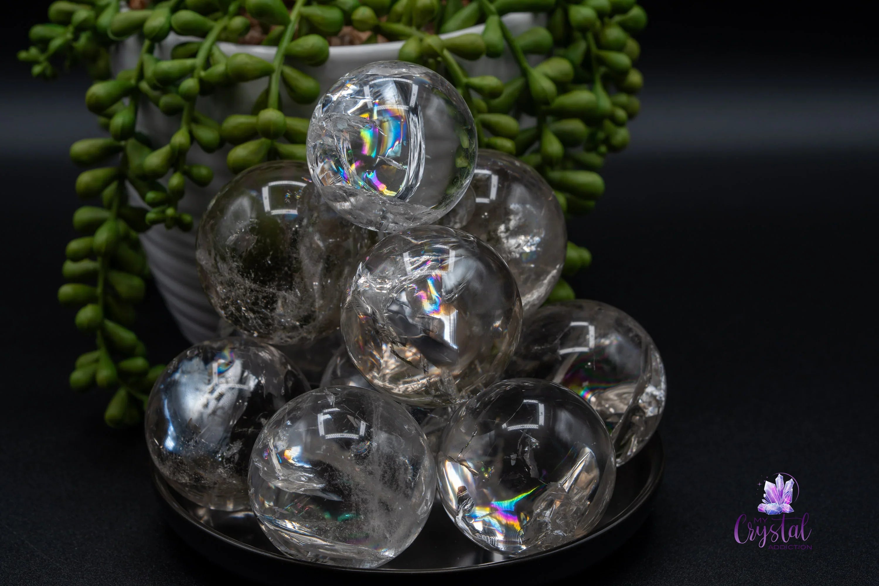 Quartz Sphere w/Rainbows - My Crystal Addiction