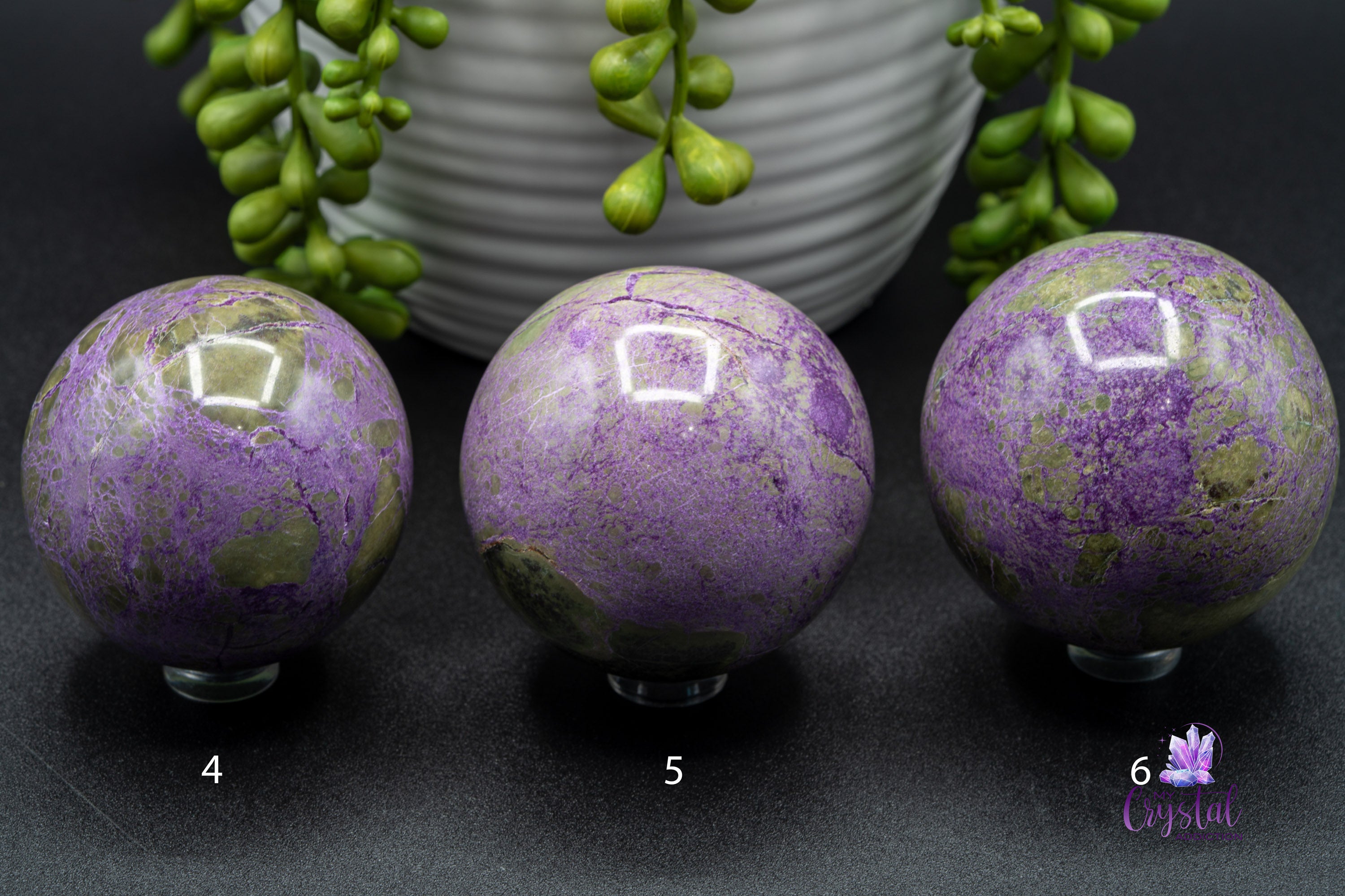 Stichtite | Atlantasite Sphere - My Crystal Addiction