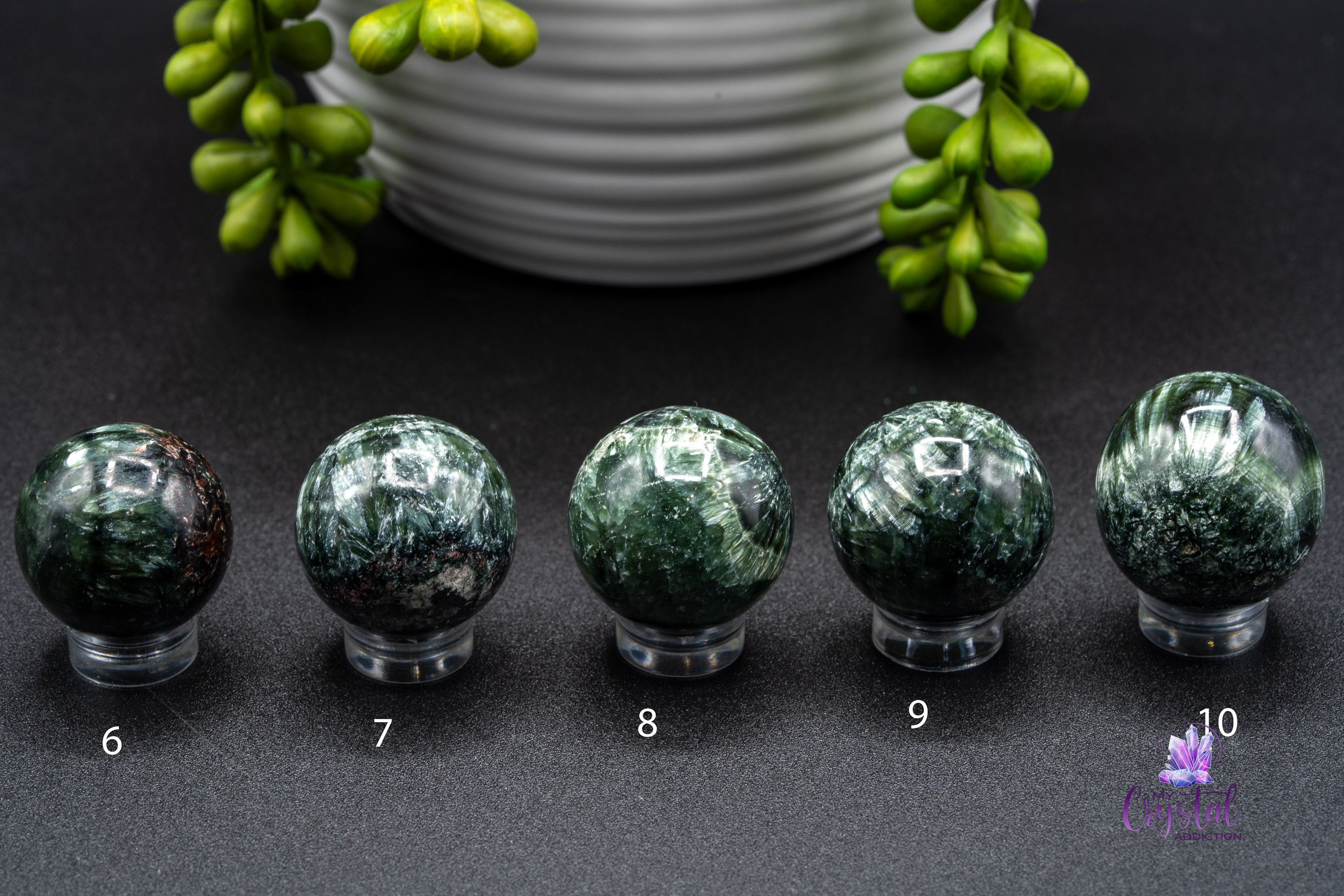 Seraphinite Mini Sphere - My Crystal Addiction