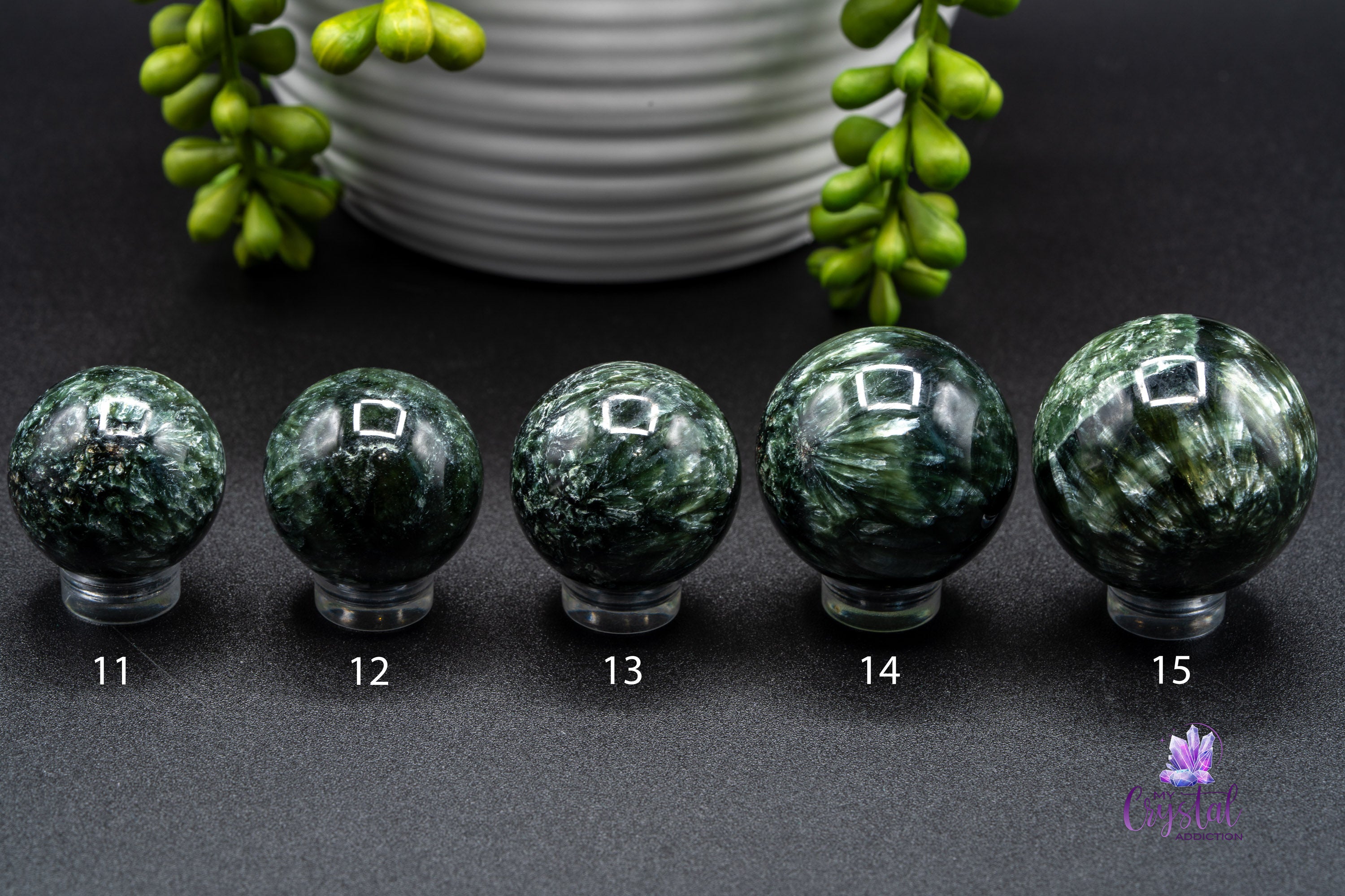 Seraphinite Mini Sphere - My Crystal Addiction