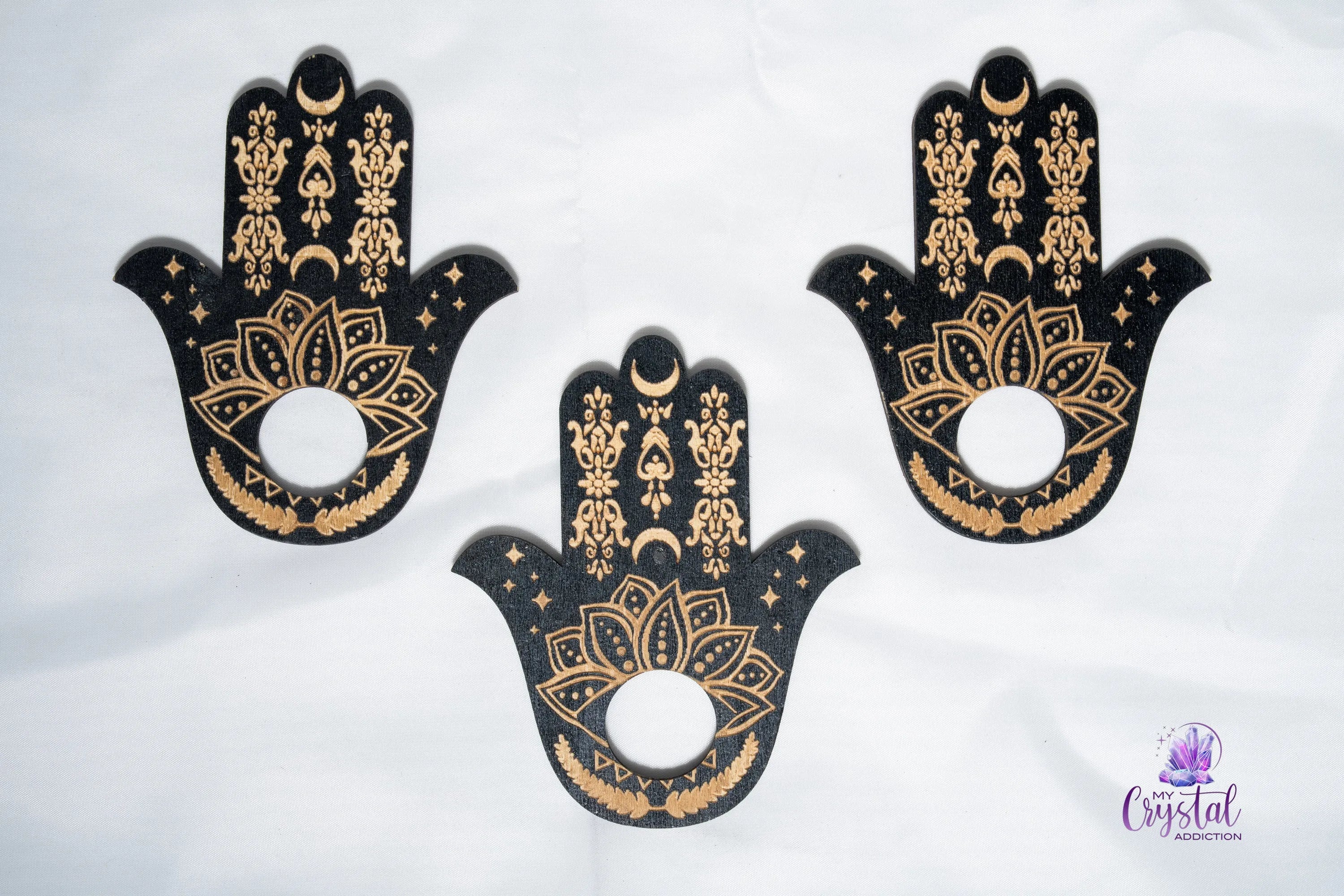 Hamsa Sphere Stand - My Crystal Addiction