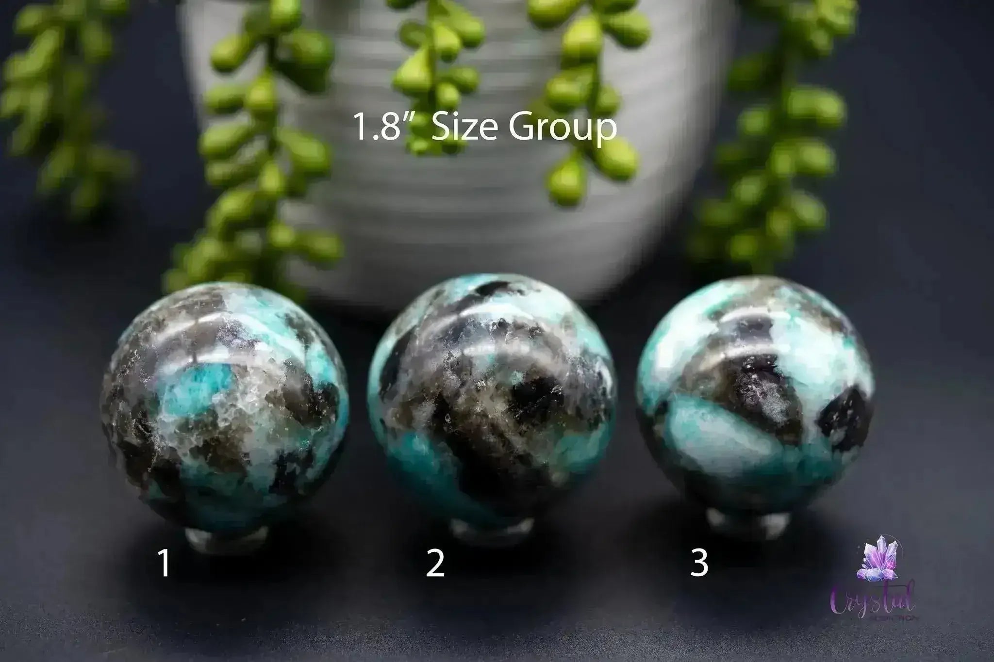 Amazonite with Smoky Quartz Sphere - 1.8" - My Crystal Addiction