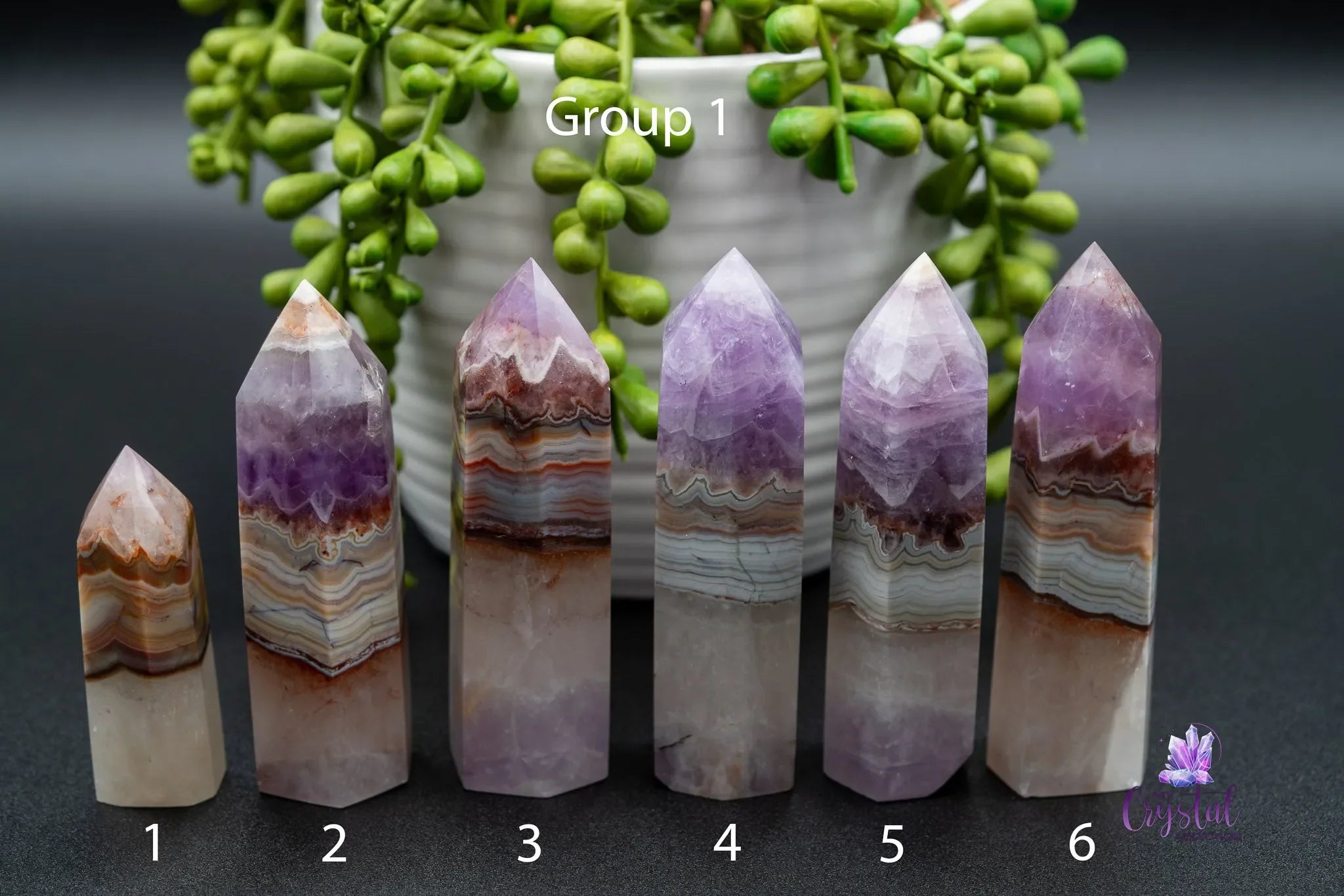 Amethyst with Mexican Agate Tower - My Crystal Addiction