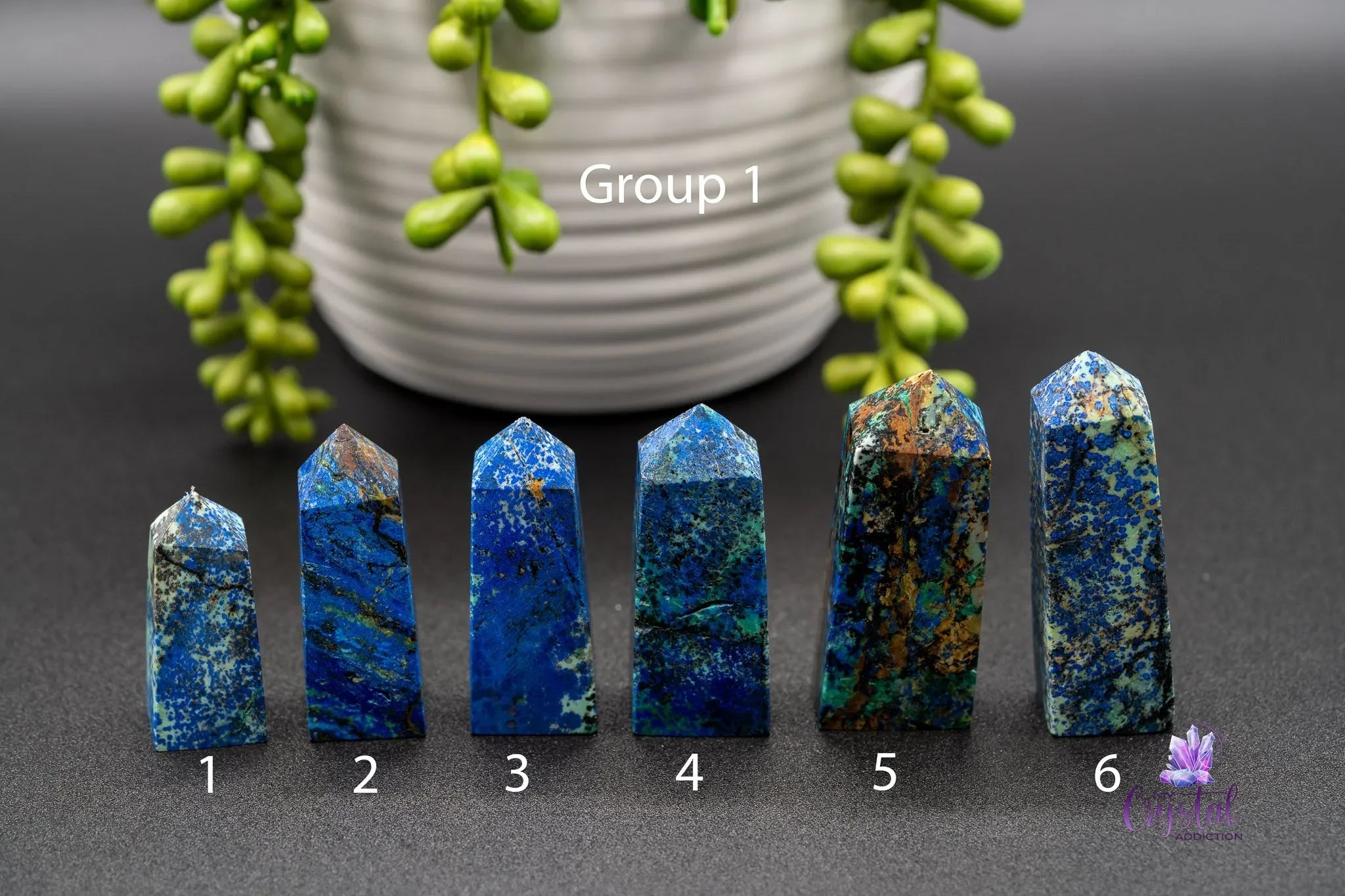 Azurite Tower - 1.4"-2.6"/37mm-68mm - My Crystal Addiction