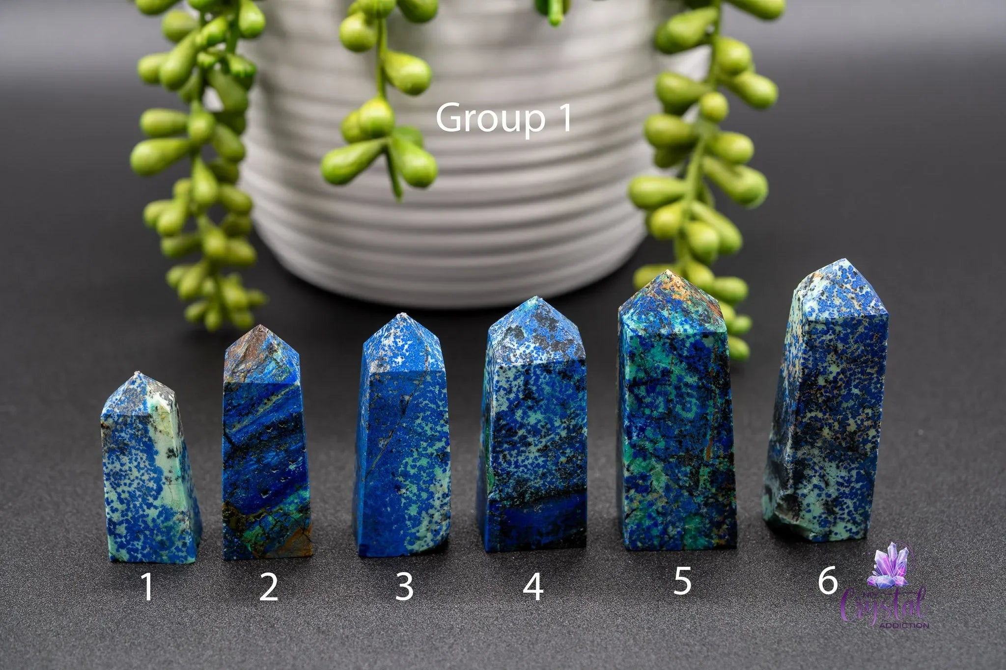 Azurite Tower - 1.4"-2.6"/37mm-68mm - My Crystal Addiction