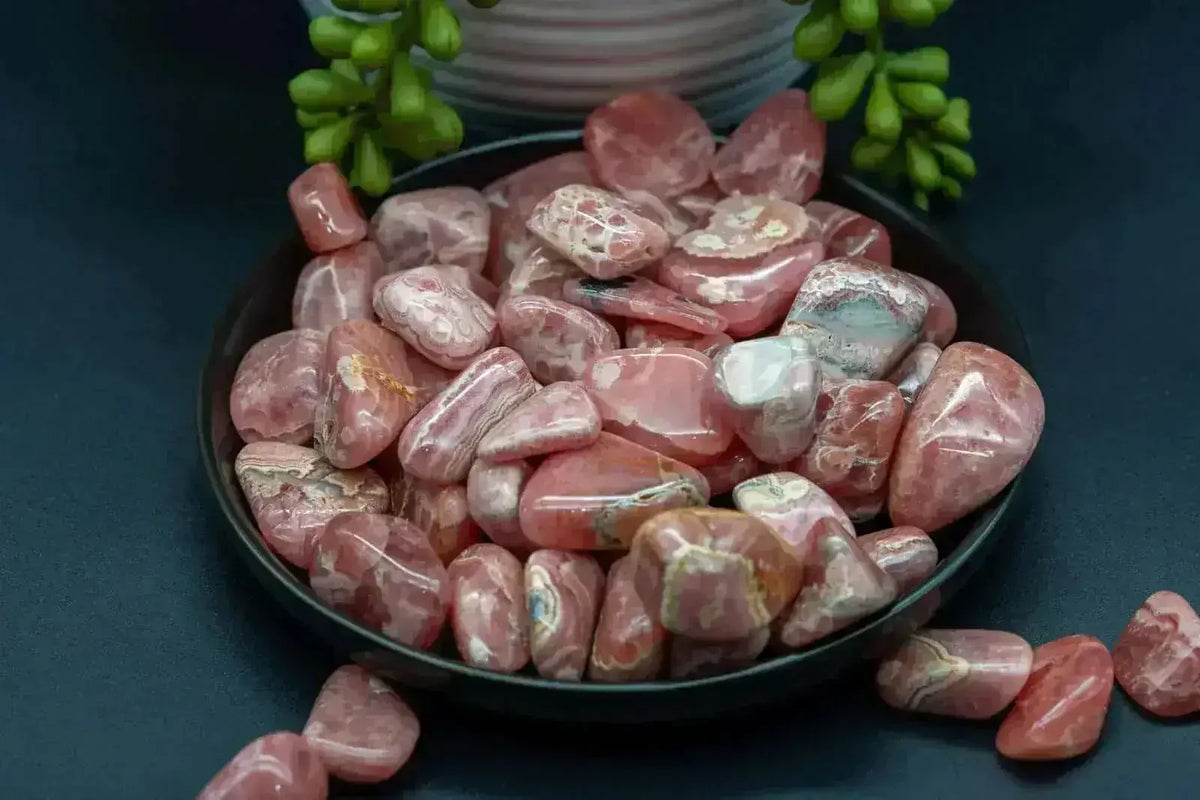 Banded Rhodochrosite Tumbled Stone - Heart Chakra - My Crystal Addiction