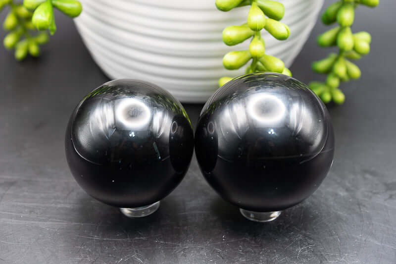 Black Obsidian Sphere - 2" - My Crystal Addiction